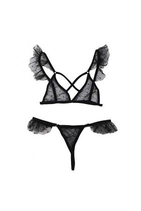 Ensemble Soutien Gorge et String Femme Erotique Vêtements De Nuit 2 Pièce sous-Vetements Dentelle Lingerie Sexy Ensemble Sexy