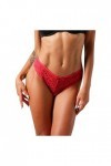 UOWEG Dentelle Creuse Culotte Lace-up Crochet sous-vêtements pour Femmes Culottes Sexy Out Dentelle Sexy Red, XL 
