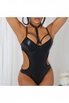 Lingerie Femme Sexy Ensemble Homme Sexy Hot y.2k Mode Femmes Sexy en Cuir Verni vêtements de Nuit Lingerie Tentation sous-vêt