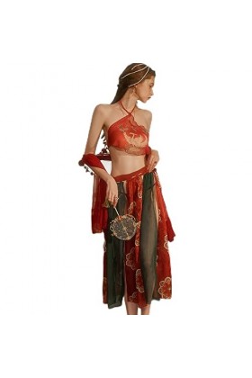 Temptshow Femmes Sexy Style Chinois Perspective Lingerie Cosplay Femme Hanfu Robe Brodée Rose clair , Taille unique