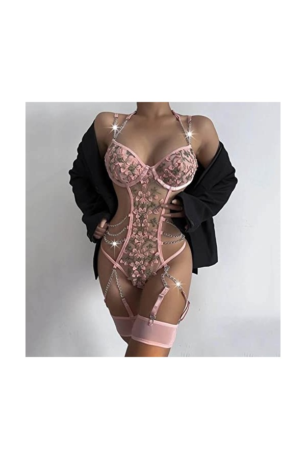 Saingace Sexy Combinaison Latex Femme - Costumes Sexy Femme String Femme Sexy Babydoll Robe De Nuit Tenue Erothique Sexy Baby