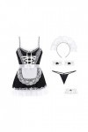liaddkv Lolita Tenues sexy décolière pour femme - Lingerie étudiante - Jupe plissée - Robe de cosplay - Robe dHalloween - C