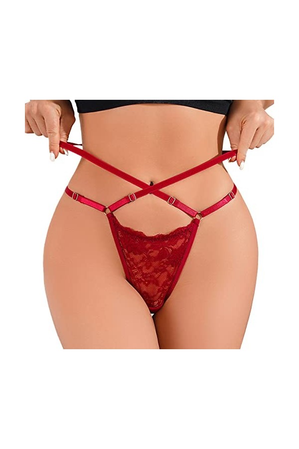 String Femme Lumière Hipster Chic pour Élégant Sexy Strings et Tangas en Dentelle Culotte Taille Basse String Ficelle en Mail