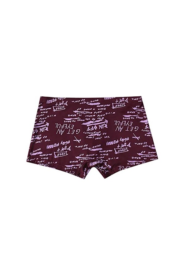 Boxer Homme Coton Personnalité Imprimé Hommes Culotte Mi Taille Sexy Boxer Pantalon 3D Boxer Shorts Combinaison Latex Sexy Ho