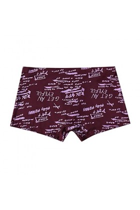 Boxer Homme Coton Personnalité Imprimé Hommes Culotte Mi Taille Sexy Boxer Pantalon 3D Boxer Shorts Combinaison Latex Sexy Ho