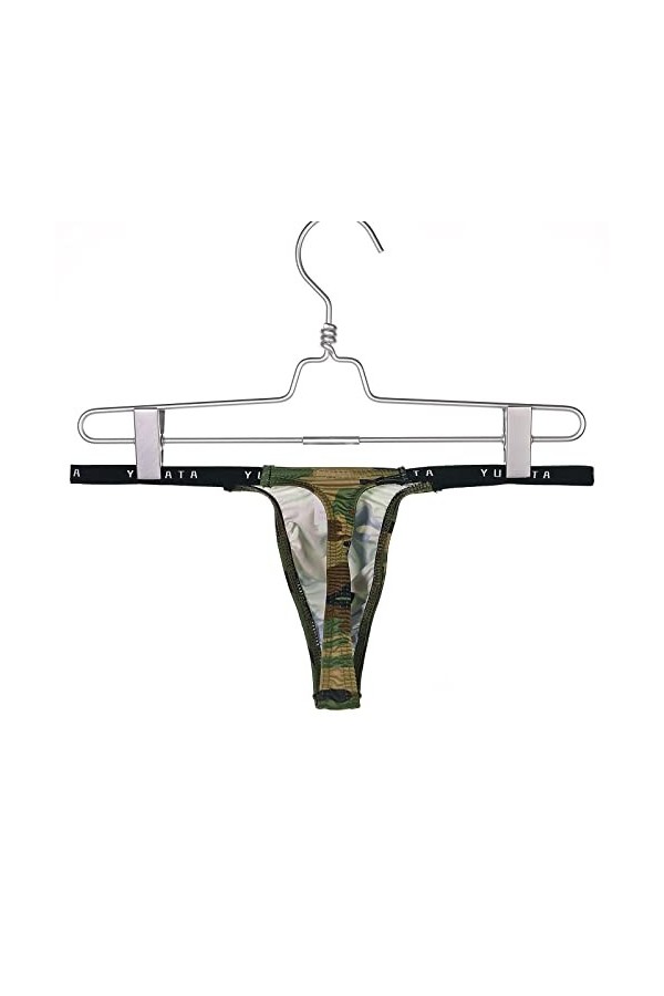 Calecon Homme Long Hommes imprimé Respirant Camouflage Taille Basse Sexy String tricoté Slips Boxers Homme Coton