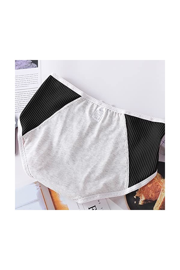 String en Pur Coton et Soie Femme Pantalons Triangle de Absorbante Menstruelle Slips Couleur Unie 2023 Nouveau Stretch Culott