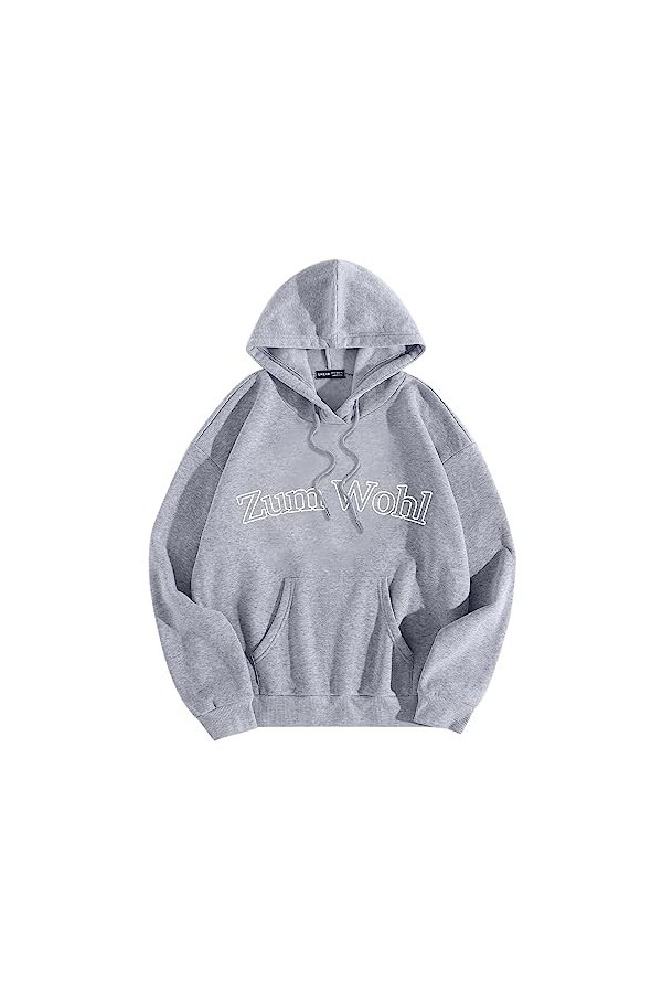 Mymyguoe Sweat à capuche pour homme - Automne - Sport - Loisirs - Couleur contrastée - Style vintage rétro classique - Style 