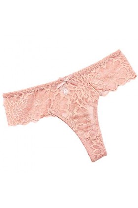 UOWEG Femmes Sexy Dentelle See-Through Respirant Strings Culottes Culottes Lingerie sous-Vêtements Nylon Femmes Lingerie Pin