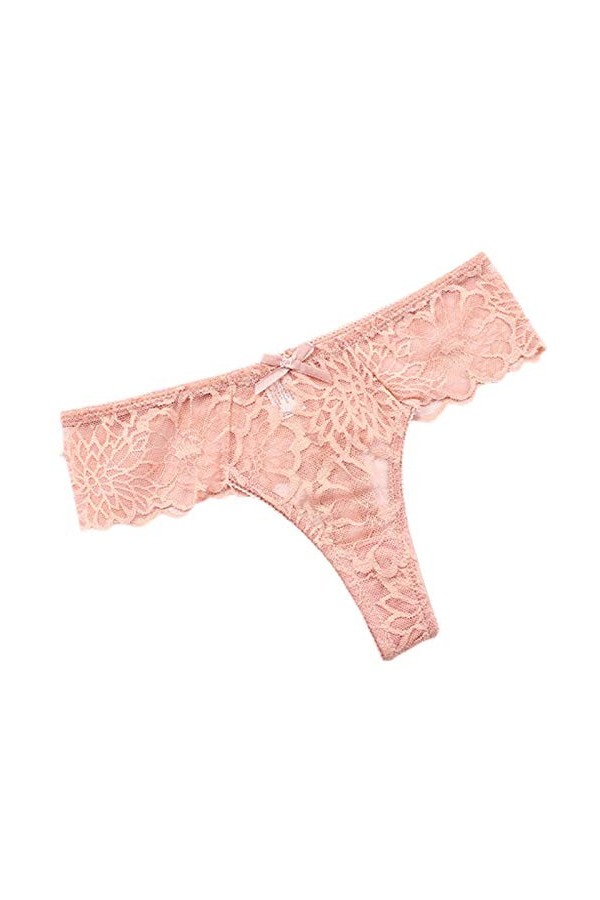 UOWEG Femmes Sexy Dentelle See-Through Respirant Strings Culottes Culottes Lingerie sous-Vêtements Nylon Femmes Lingerie Pin