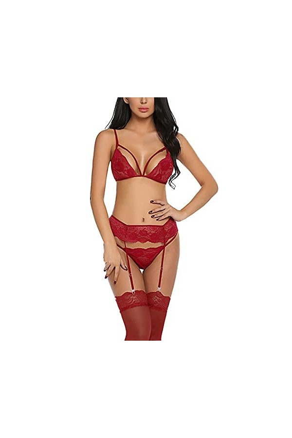 Grande Taille Bas Femme Vintage Nylon Porte Couture Dentelle des Années 20 Tenue Sexy Saint-Valentin Jarretières Porte-Jarret