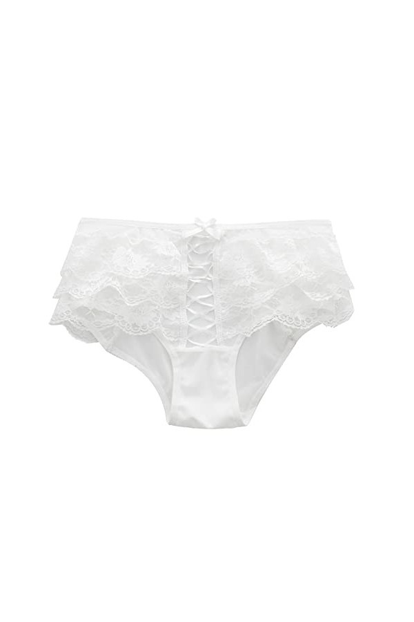 Générique Lingerie Femme Dentelle Culottes Ouvertes Sexy Culottes À Nœud Taille Basse en Dentelle Lingerie Shorty Culottes Ou