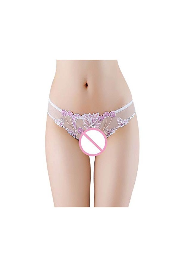 UOWEG Creuse Dames sous-vêtements Dentelle sous-vêtements Femmes Culottes Sexy Lingerie strongs Combi Lingerie Sexy White, O