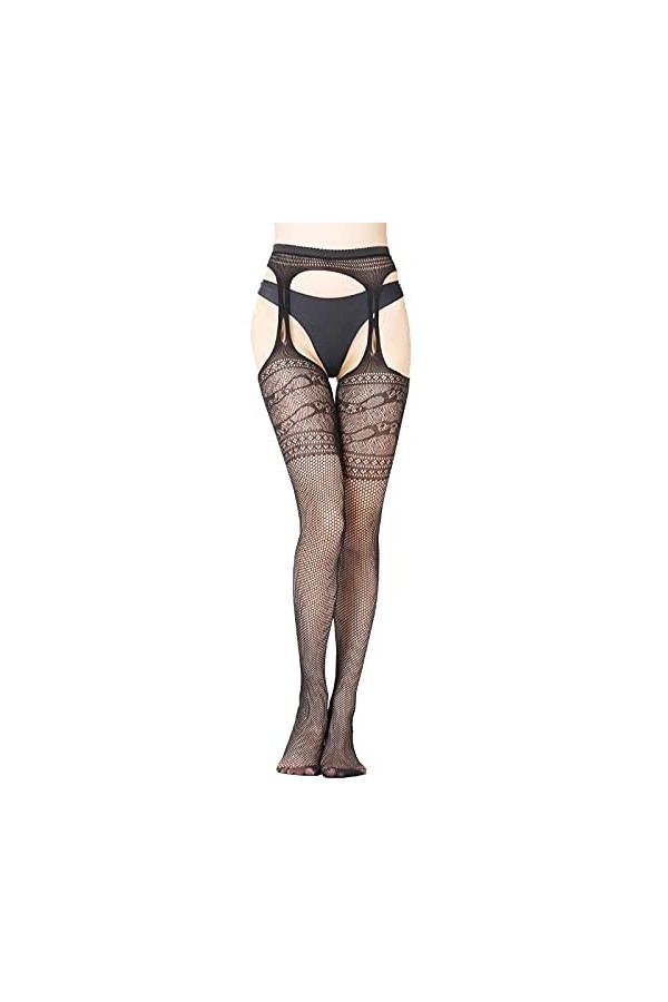 UOWEG Long Tentation Culotte Ouverte Sexy File Sexy Bas Jarretelles Chaussettes en Soie pour Femmes Hot Lingerie E, One Size