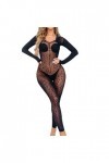 RUIBAVYA Femme Bodystocking Imprimé LéOpard Ouvert Entrejambe Bodystocking Bas Femme Sexy Nylon Collant