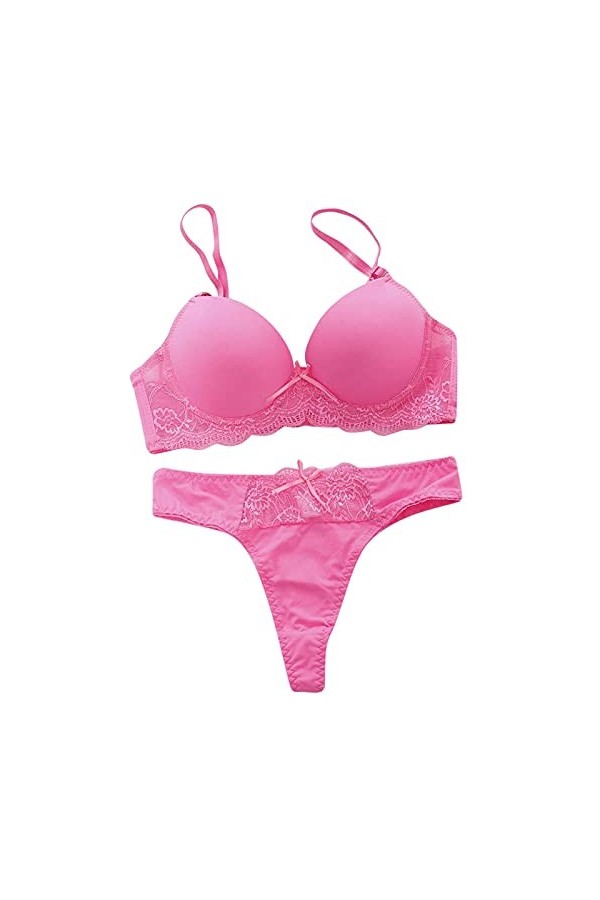 BIISDOST Culotte sexy pour femme - Culotte brésilienne - Taille haute - String sexy - En coton - Pour femme, Rose, 110B