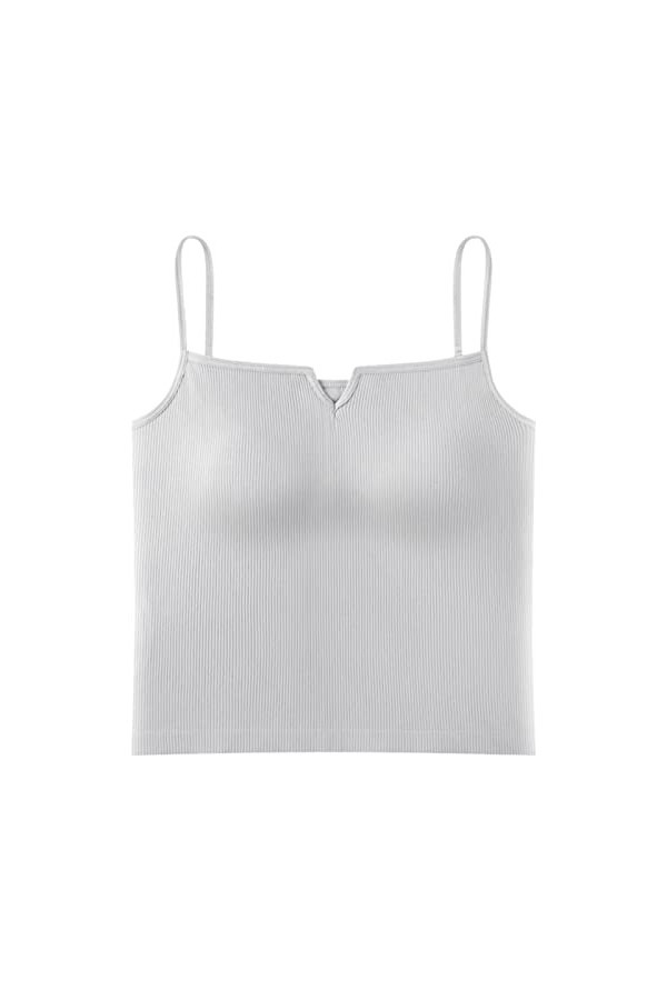 Bustiers Maillot de corps pour femme avec soutien-gorge intégré en dentelle avec armatures croisées Dos rembourré Fitness Jog