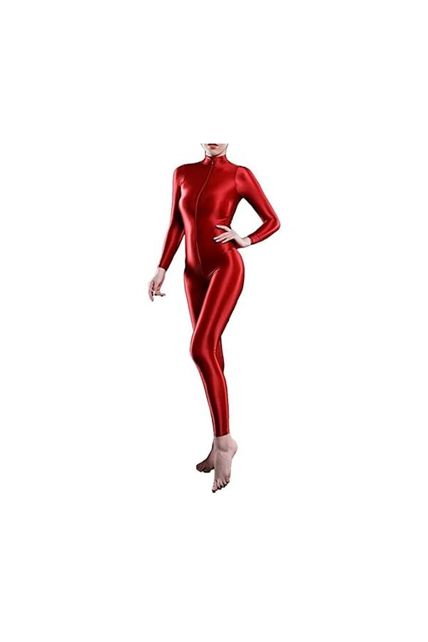 Yaaapiy Combinaison de yoga pour femme - Combinaison 1 pièce - Semi-transparente - Body serré sexy - Avec fermeture éclair, V