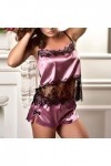 Zannycn Lingerie sexy pour femme - En coton, Rose, XL