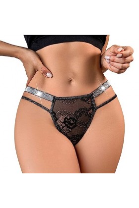 Transparente Femme Dentelle Sexy Hot Chaude Sexy Coquin Transparente Tanga sans Couture String Chic C String Ficelle String S