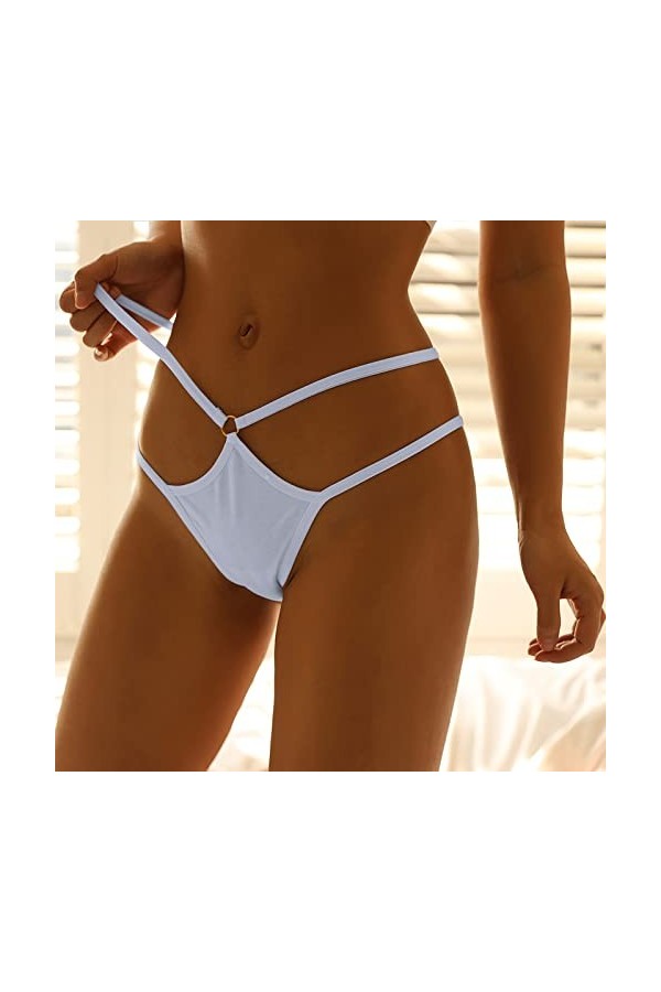 Dorjuli Sous-vêtements en dentelle pour femme - Mini string sexy - Taille basse - Sous-vêtements - String sexy pour femme, Fe