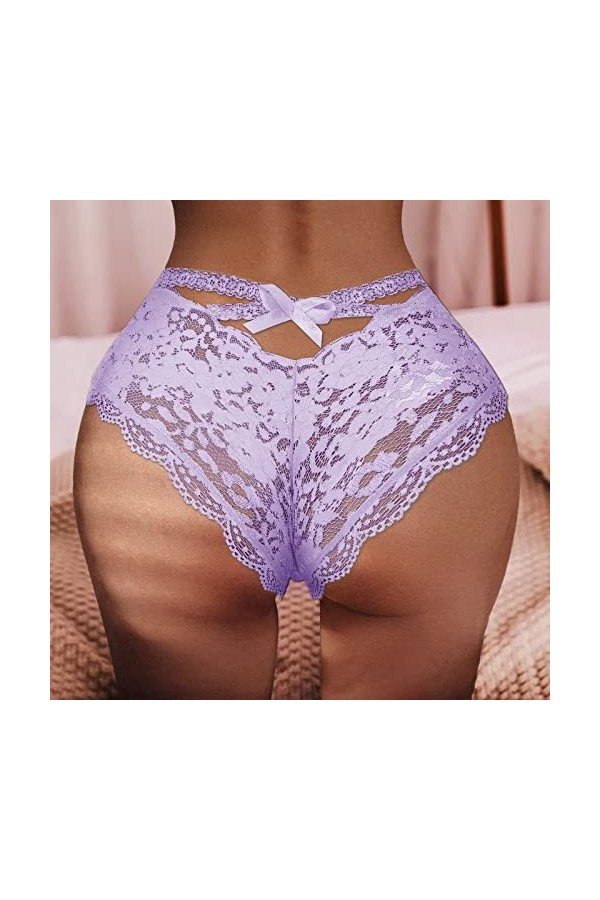 Culottes Dentelle pour Femme Dentelle Sexy Hot Chaude Dentelle Slip Sexy Coquin String Femme sans Couture String Chic Ficelle