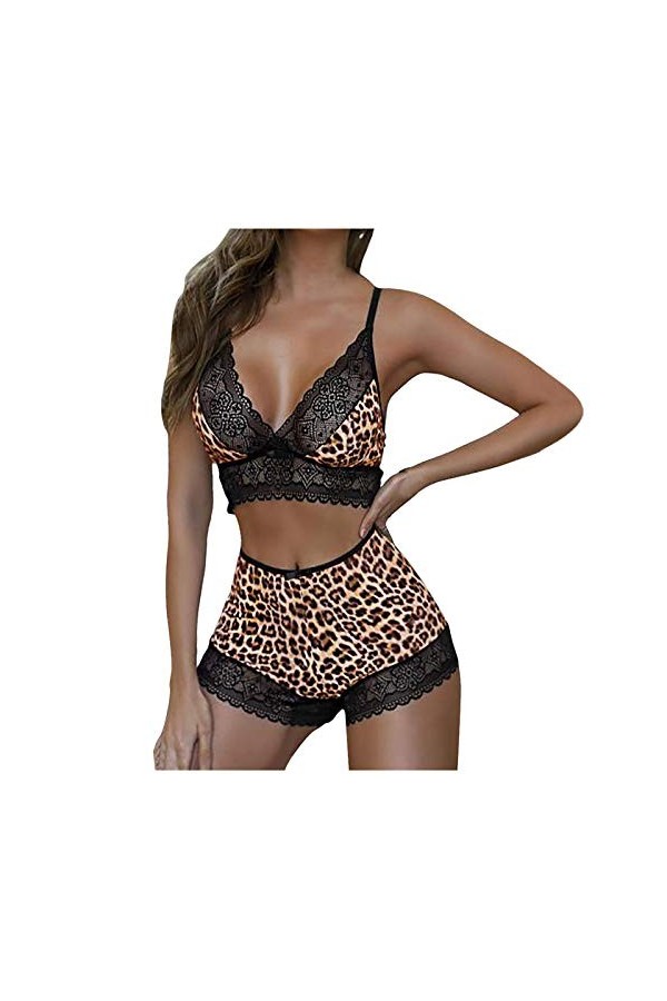 Femme Sexy Lingerie Erothique Sexy - Brassière Sexy Push Up Nuisettes Transparentes Coquine Hot Ouverte String Ficelle pour F