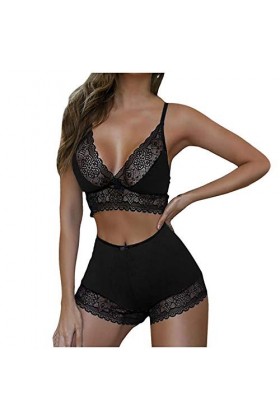 Femme Sexy Lingerie Erothique Sexy - Brassière Sexy Push Up Nuisettes Transparentes Coquine Hot Ouverte String Ficelle pour F