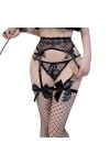 Temptshow Combinaison sexy pour femme avec filet de pêche - Pour cosplay - Noir 3
