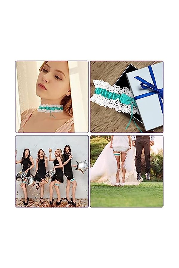 Satohom Mariage Jambes De Mariée Jarretière Ensemble Dentelle Jarretière De Mariage Jarretières pour La Mariée Dentelle Jarre