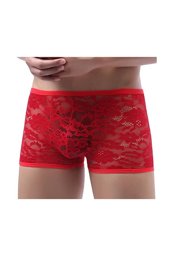 String en Dentelle pour Hommes Culotte de Sexe Culotte en T Transparente pour Hommes sous-vêtements Slips Body Sexy Homme