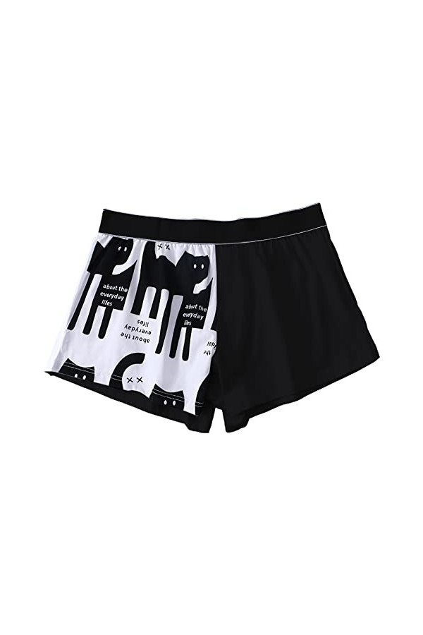 FGUUTYM Caleçon pour homme sexy Low Rise Briefs Ice Thread Sous-vêtement Fashion Ride Up, Noir , XXL