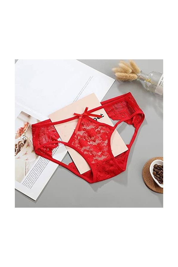 Culotte Dentelle Sexy pour Femme sous Vetements Culotte Femme Taille Midi Confortable Slip Sexy String Femme Sexy Hot Culotte