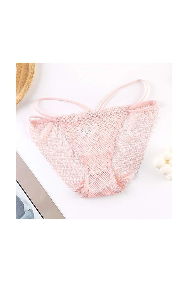 UOWEG Culottes Taille Basse sous-vêtements Lady Womens Thongs Briefs Sexy-Lace Knickers Corset Lingerie Sexy Pink, One Size 