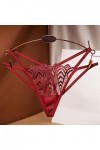 UOWEG Femmes Culottes Femmes Lace Thong Briefs sous-vêtements Thong Pants Sexy Tenue Infirmière Sexy Coquine Hot Wine, One S