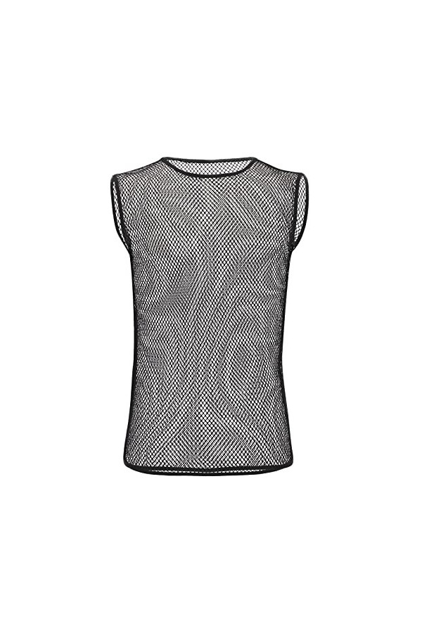 Vexiangni Lingerie érotique pour homme - Transparent - Stringbody à bretelles - Culotte - Fermeture éclair - Effet mouillé - 