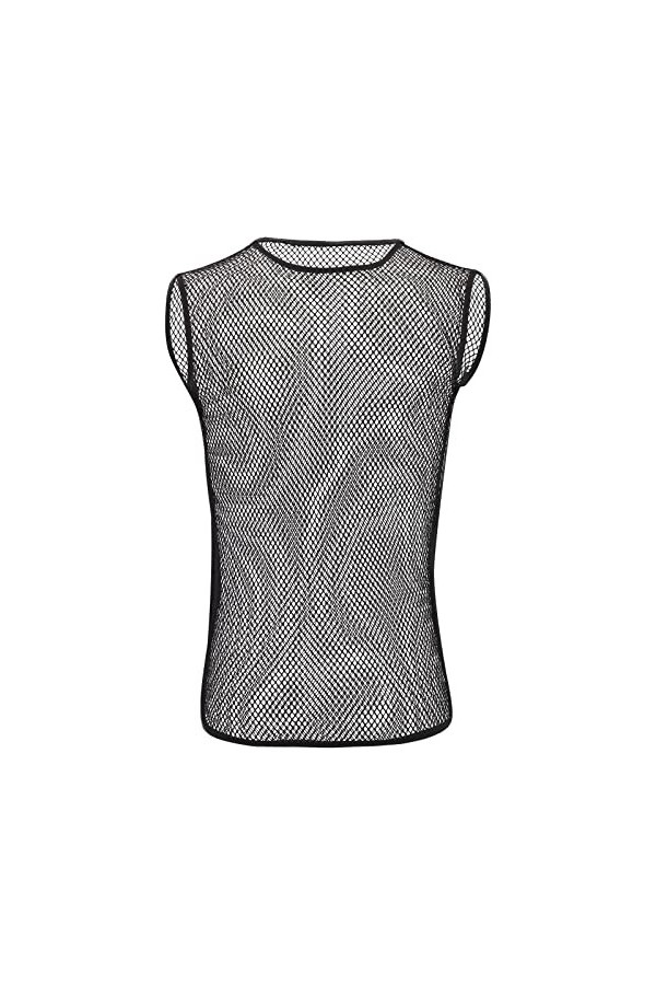 Vexiangni Lingerie érotique pour homme - Transparent - Stringbody à bretelles - Culotte - Fermeture éclair - Effet mouillé - 