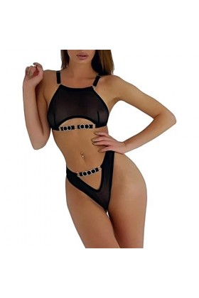 Lingerie Sexy Femme Coquine Hot String avec Porte-Jarretelles Lingerie Femme Sexy Ensemble Sexy Hot Chaude Nu Lingerie Sexy H