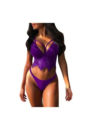 Lingerie Sexy Ensemble Femme Sexy Vêtements De Nuit Dentelle sous-Vetements Erotique Ensemble Soutien Gorge et String 2 Pièce