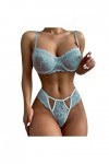 Ensemble Soutien Gorge et String Femme Erotique sous-Vetements Dentelle Lingerie Sexy Ensemble Sexy Vêtements De Nuit 2 Pièce