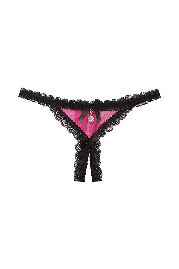 UOWEG Culotte Sexy Dentelle Ouvert Entrejambe Basse sous-Vêtements Femme Culotte Culotte Taille Intime Lingère Portes Couliss