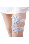 Imtrub Mariage pour mariée | Cuisse Extensible en Dentelle pour Bal | Jambe avec jarretière Florale Cousue à la Main Cadeau M