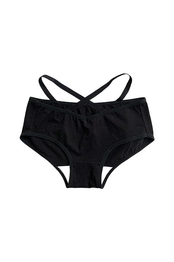 Bustier Sexy Lacet Culotte Taille Moyenne Douce et Sexy pour Femmes avec des Slips Confortables à Bretelles élastiques Robe B