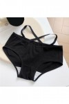 Bustier Sexy Lacet Culotte Taille Moyenne Douce et Sexy pour Femmes avec des Slips Confortables à Bretelles élastiques Robe B