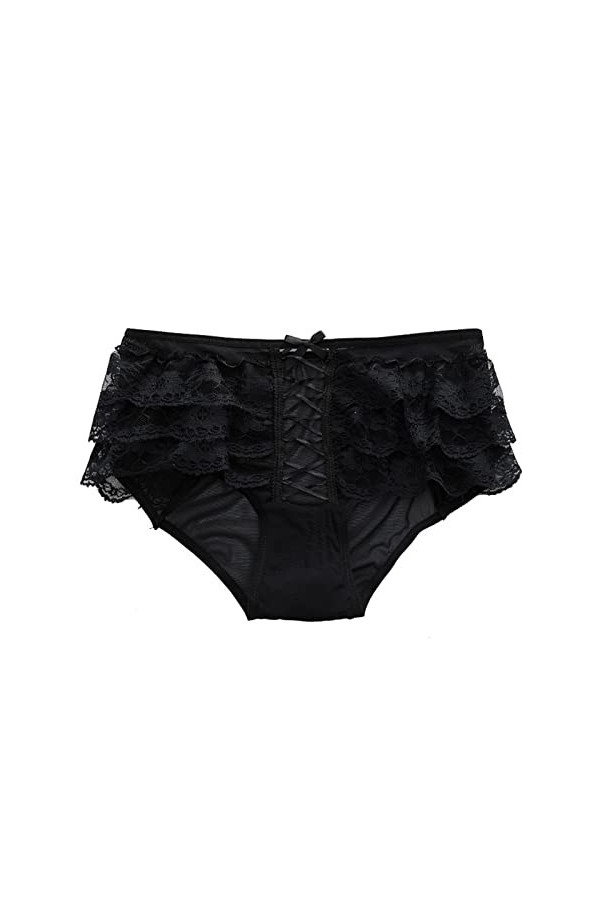 Générique Lingerie Femme Dentelle Culottes Ouvertes Sexy Culottes À Nœud Taille Basse en Dentelle Lingerie Shorty Culottes Ou
