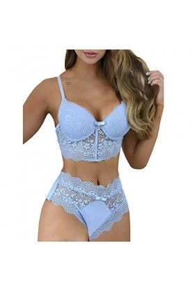 Pyjama sans fil en dentelle M-3XL - Soutien-gorge sexy - Pour femme - En tricot - Pour sous-vêtements - Dentelle - Bustier b