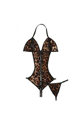 Bodys Sexy Femmes sous-vêtements Babydolls Lingerie Résille Vêtements de Nuit Résille Creux Ensemble sous-Vêtements De Seduct