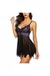 Lingerie sexy pour femme - Lingerie sexy - Lingerie sexy - Pour femme - Pour sexe - Robe de nuit - Lingerie de Noël, 0803c-bl