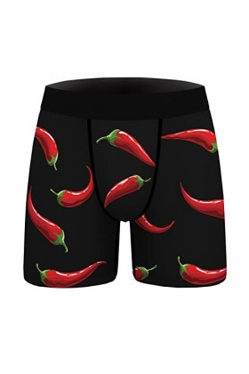 CUTeFiorino Boxer homme noir plat slim long respirant imprimé sous-vêtements sport mode casual sport boxer avec coupe ajustée