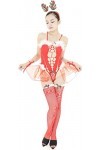 Pradize Combinaison Resille Ouverte – Lingerie Cosplay – Rouge – 40-75 kg